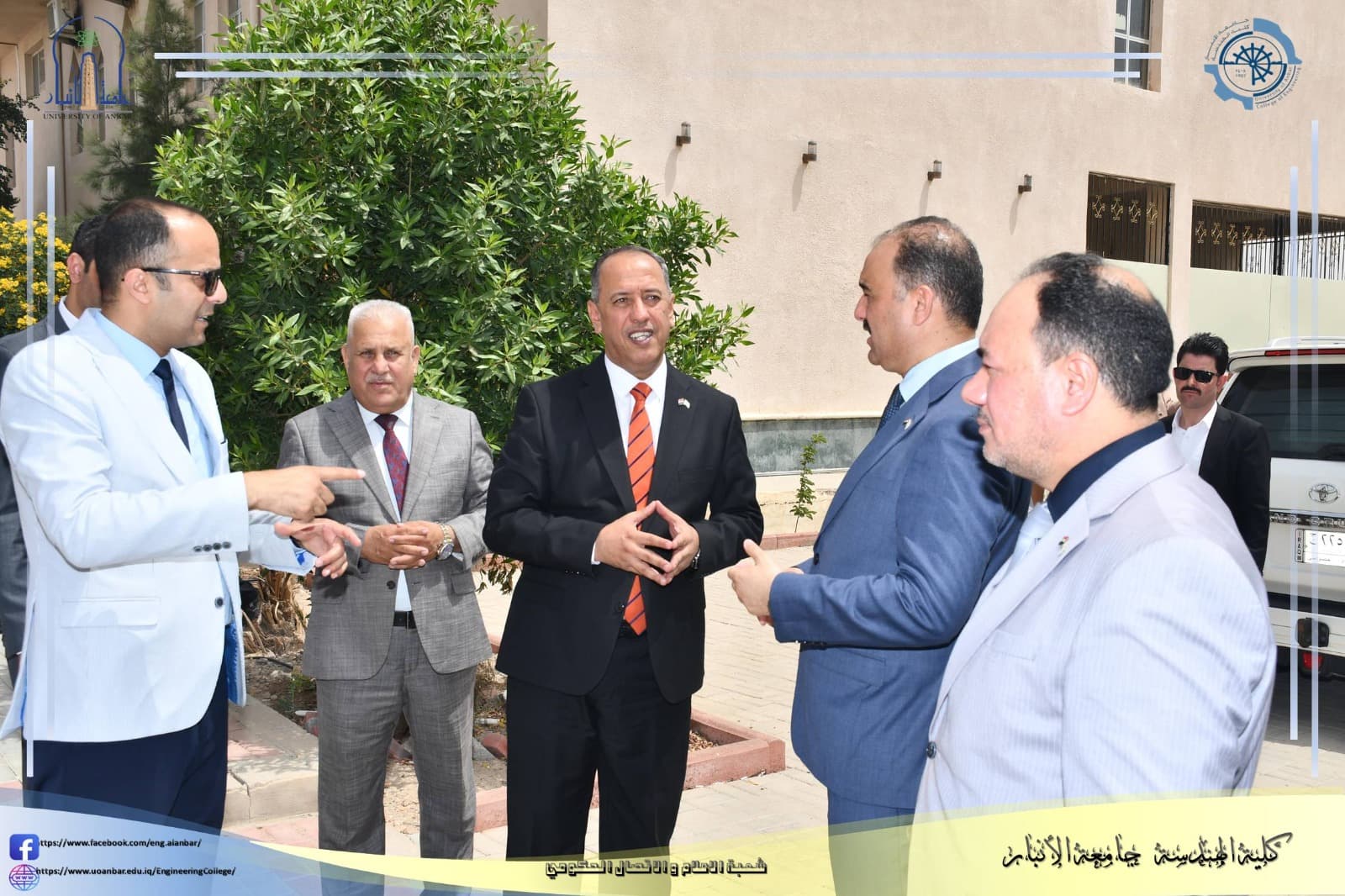 السيد رئيس جامعة الانبار يقوم بزيارة تفقدية للقاعات الامتحانية للاقسام العلمية
